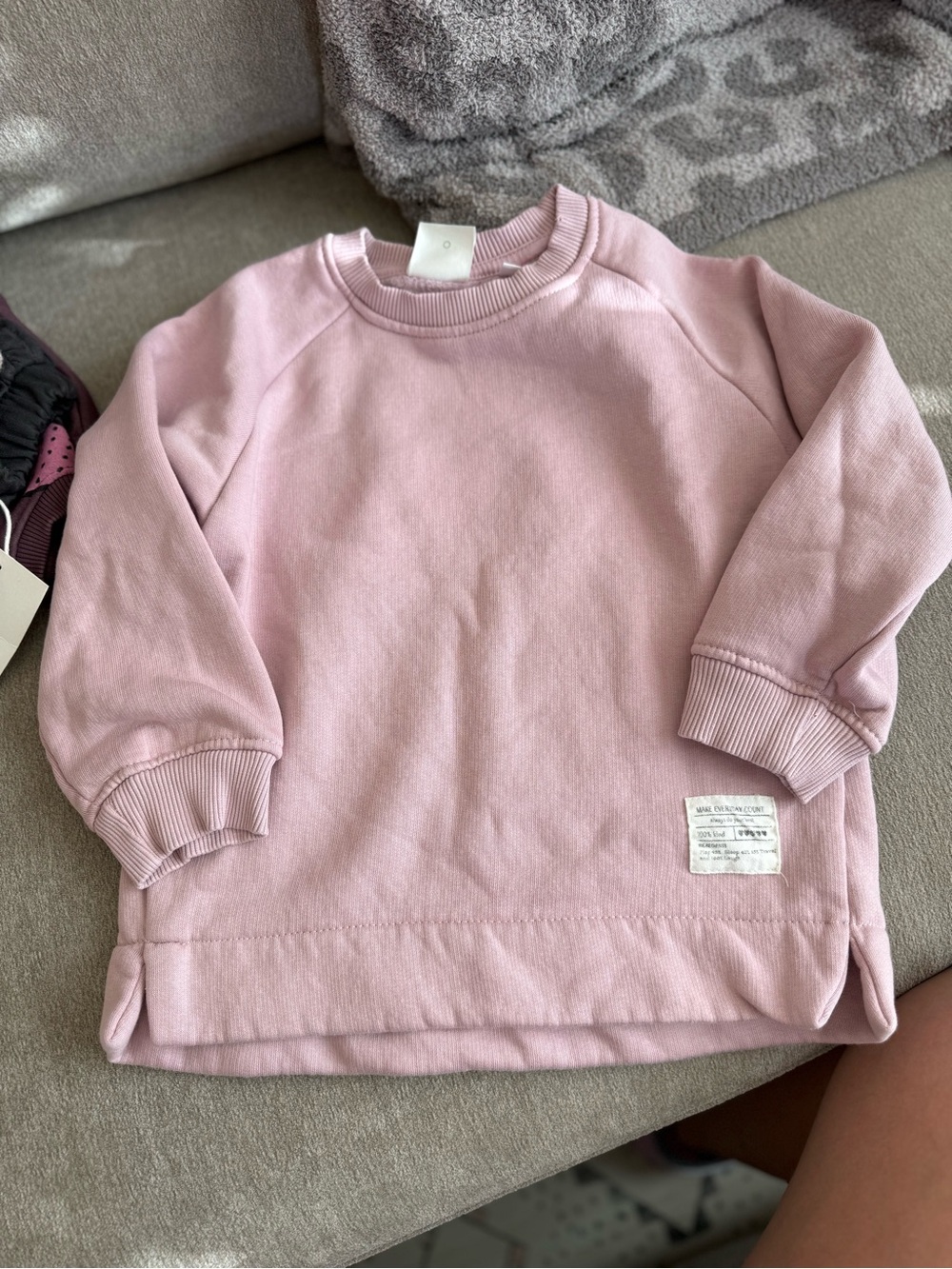 Zara Light Pink Crewneck Sweatshirt (3Y)
